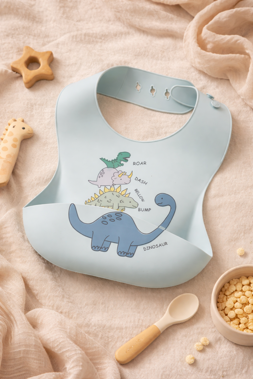 Le Petit Dino | Waterproof Silicone Bib