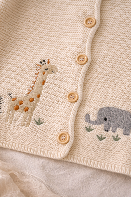 Le Petit Cardigan | Embroidered Cotton Knit