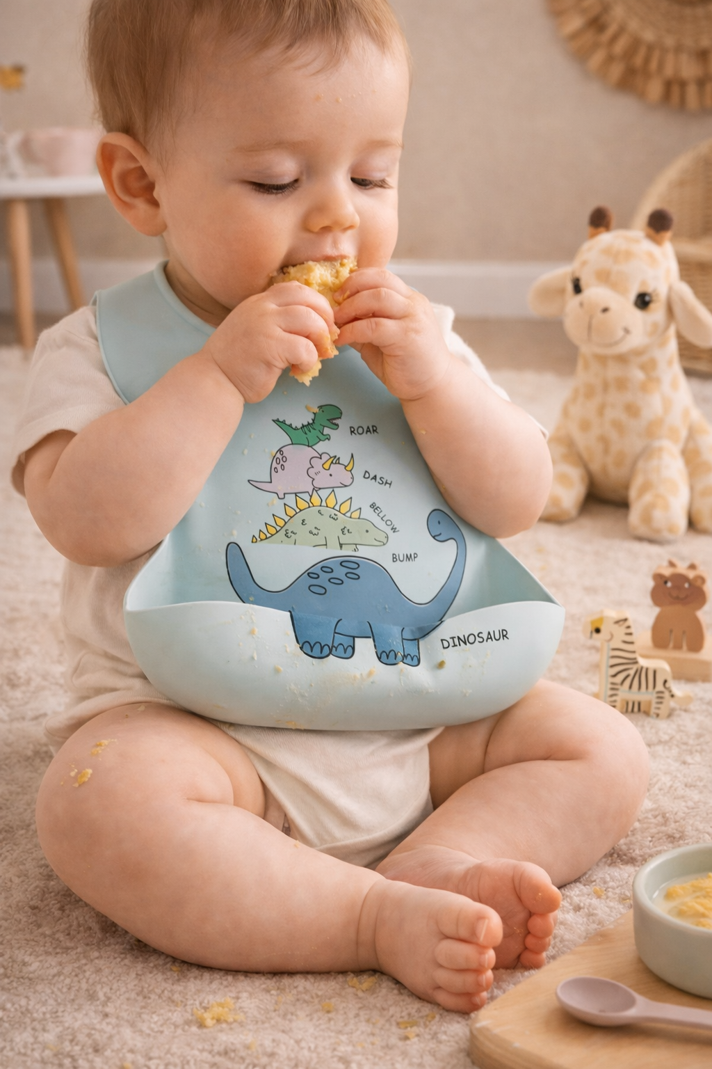 Le Petit Dino | Waterproof Silicone Bib
